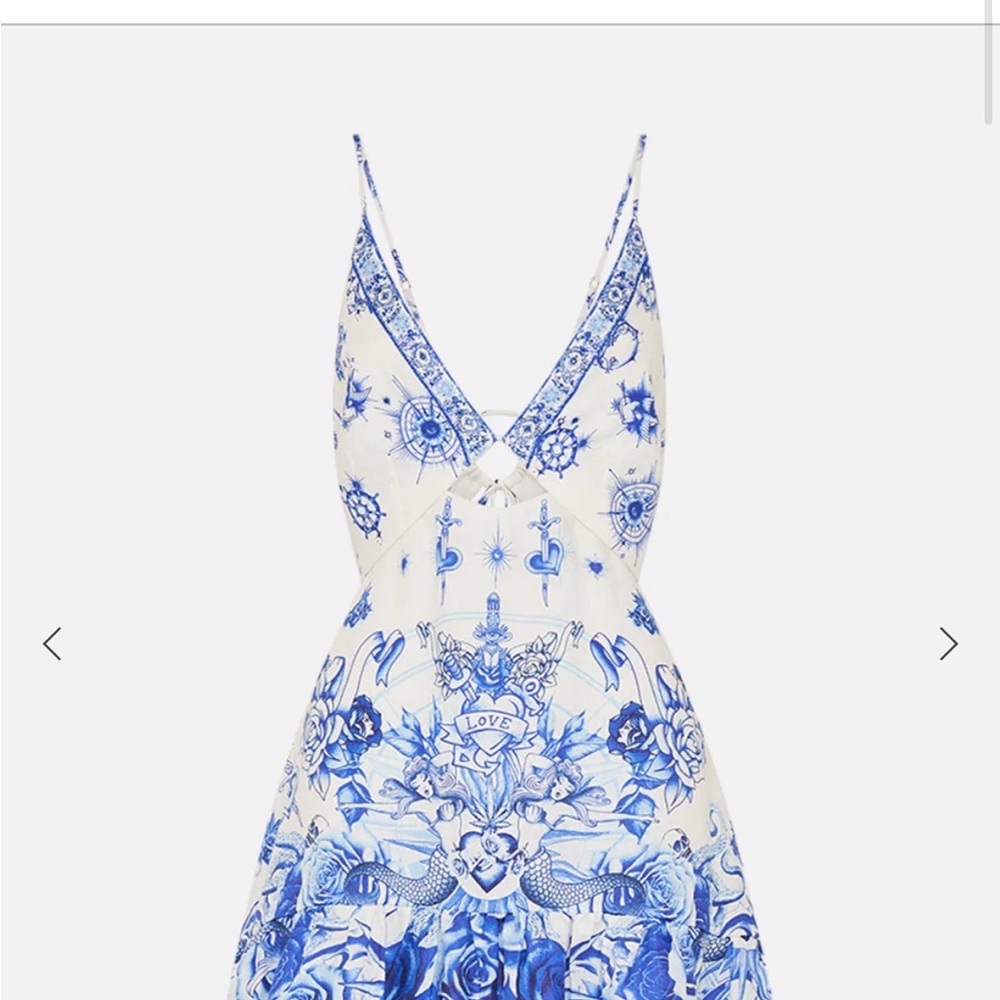 Camilla Blue and White Dress